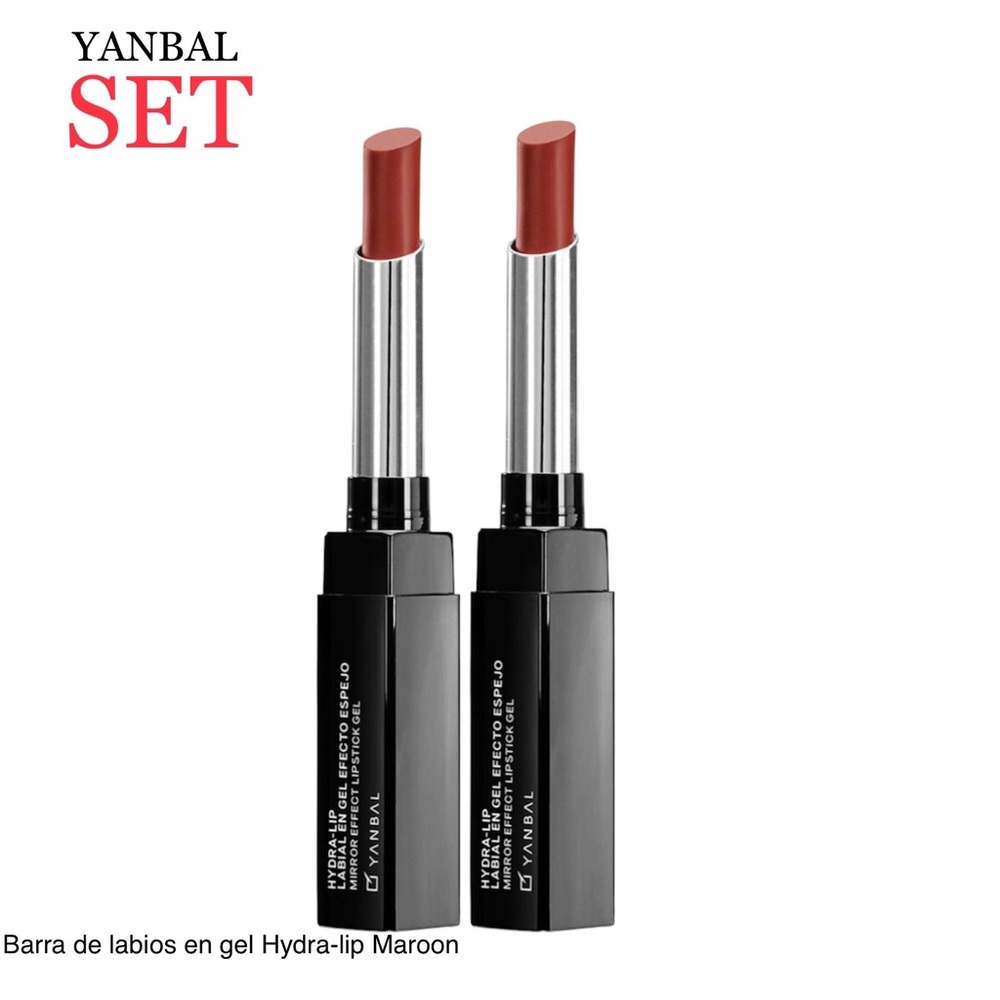 LABIAL EN GEL EFECTO ESPEJO MAROON LIPSTICK 2PCS Yanbal